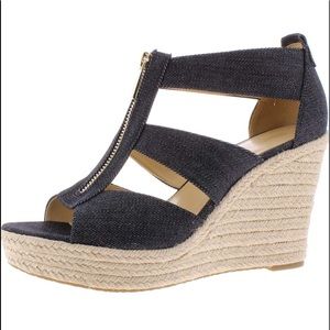 Michael Kors Women's Damita Wedge Sandal 7 Summer